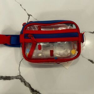 Kids Clear Red and Blue Belt Bag NWT